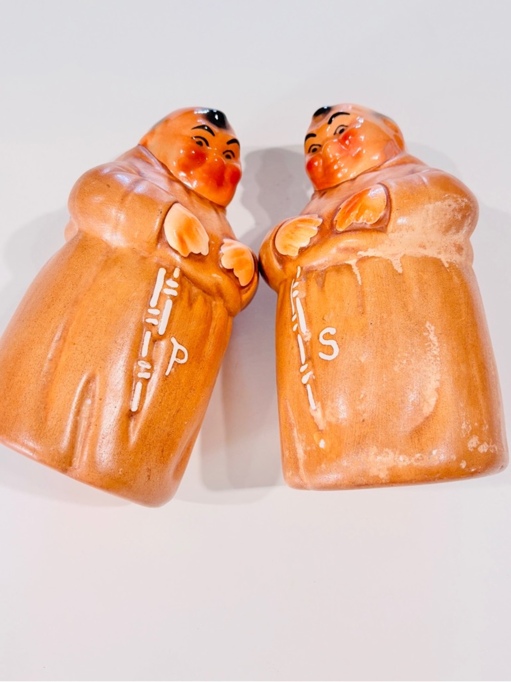 Vintage Twin Winton Friar Tuck Salt And Pepper Shakers